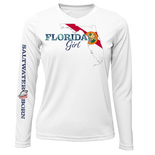 Key West Florida Girl Long Sleeve UPF 50+ Dry-Fit Shirt