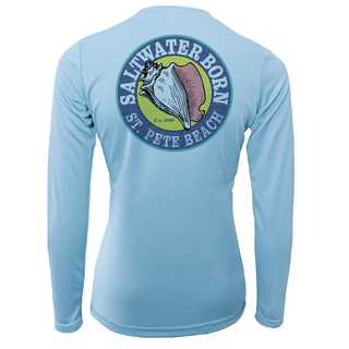 St. Pete Beach, FL "Saltwater Hair Don't Care" Long Sleeve UPF 50+ Dry-Fit Shirt