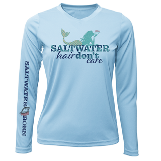 St. Pete Beach, FL "Saltwater Hair Don't Care" Long Sleeve UPF 50+ Dry-Fit Shirt