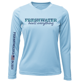 Florida "Freshwater Heals Everything" Women's Long Sleeve UPF 50+ Dry-Fit Shirt