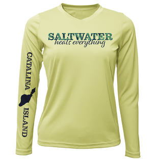 Catalina Island "Saltwater Heals Everything" Long Sleeve UPF 50+ Dry-Fit Shirt