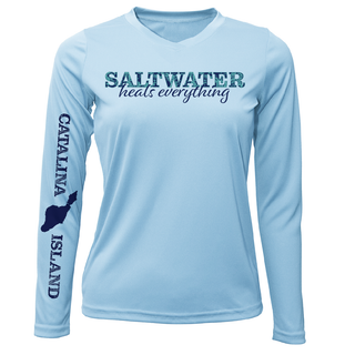 Catalina Island "Saltwater Heals Everything" Long Sleeve UPF 50+ Dry-Fit Shirt