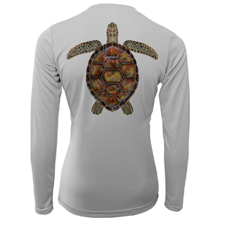 Key West Realistic Turtle Women's Long Sleeve UPF 50+ Dry-Fit Shirt