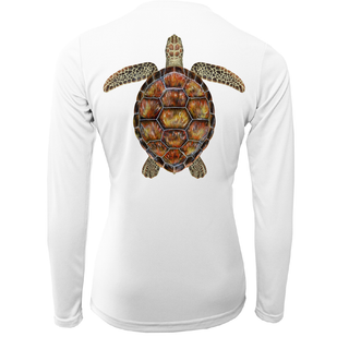 Key West Realistic Turtle Women's Long Sleeve UPF 50+ Dry-Fit Shirt