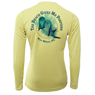 Key West "The Beach Gives me Porpoise" Women's Long Sleeve UPF 50+ Dry-Fit Shirt