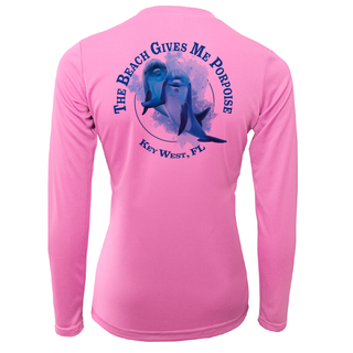 Key West "The Beach Gives me Porpoise" Women's Long Sleeve UPF 50+ Dry-Fit Shirt