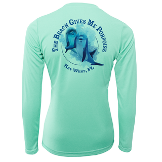 Key West "The Beach Gives me Porpoise" Women's Long Sleeve UPF 50+ Dry-Fit Shirt