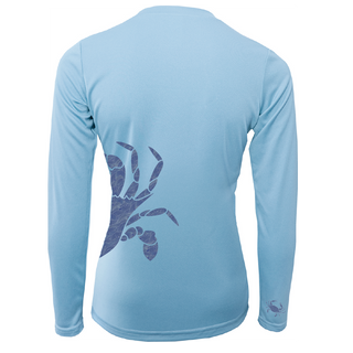 Blue Crab Wrap Women's Long Sleeve UPF 50+ Dry-Fit Shirt