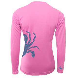 Blue Crab Wrap Women's Long Sleeve UPF 50+ Dry-Fit Shirt