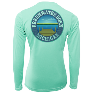 Michigan "Life is Better at the Lake" Women's Long Sleeve UPF 50+ Dry-Fit Shirt