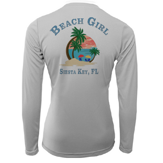 Siesta Key Beach Girl Women's Long Sleeve UPF 50+ Dry-Fit Shirt