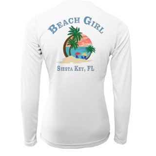 Siesta Key Beach Girl Women's Long Sleeve UPF 50+ Dry-Fit Shirt