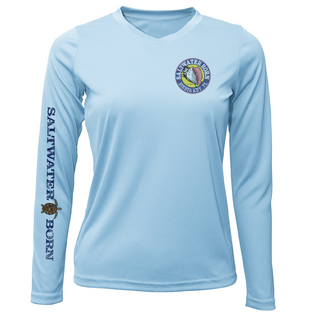 Siesta Key Realistic Turtle Women's Long Sleeve UPF 50+ Dry-Fit Shirt