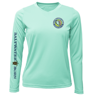 Siesta Key Realistic Turtle Women's Long Sleeve UPF 50+ Dry-Fit Shirt