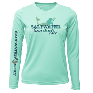 Dunedin, FL "Saltwater Hair Don't Care" Long Sleeve UPF 50+ Dry-Fit Shirt