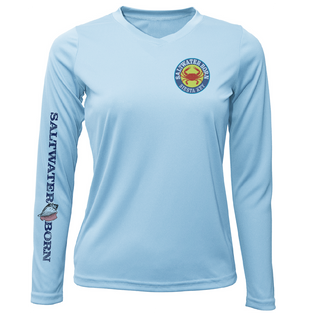 Siesta Key Steamed Crab Women's Long Sleeve UPF 50+ Dry-Fit Shirt