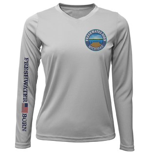 Michigan Freshwater Born "All For Rum and Rum For All" Women's Long Sleeve UPF 50+ Dry-Fit Shirt