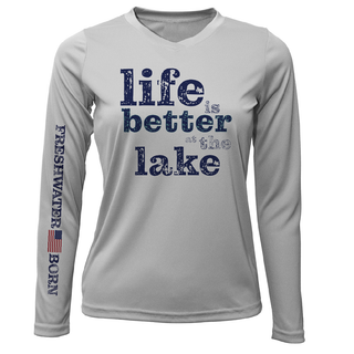 Florida "Life is Better at the Lake" Women's Long Sleeve UPF 50+ Dry-Fit Shirt