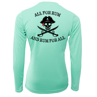 Michigan Freshwater Born "All For Rum and Rum For All" Women's Long Sleeve UPF 50+ Dry-Fit Shirt