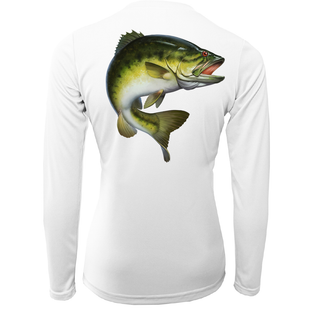 Texas Freshwater Born Largemouth Bass Women's Long Sleeve UPF 50+ Dry-Fit Shirt