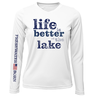 Florida "Life is Better at the Lake" Women's Long Sleeve UPF 50+ Dry-Fit Shirt