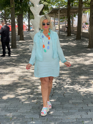 LULU-B SEAFOAM LINEN JACKET