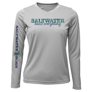 Key West, FL "Saltwater Heals Everything" Long Sleeve UPF 50+ Dry-Fit Shirt