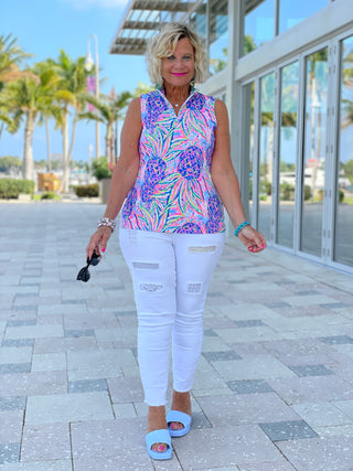 Lulu B Womens Pants XL Blue Gauzy Beach Resort Wear Coastal Cruise Comfort