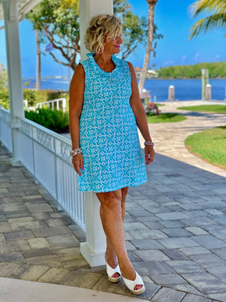 OCEAN MILE RUFFLE DRESS