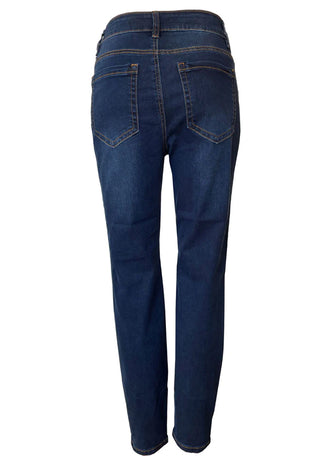 Ethyl The Basic Denim Jean With Bottom Distress -