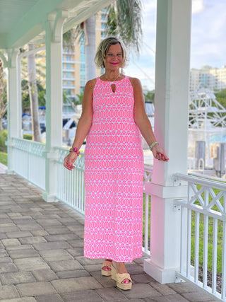 CANDY PINK KEYHOLE MAXI