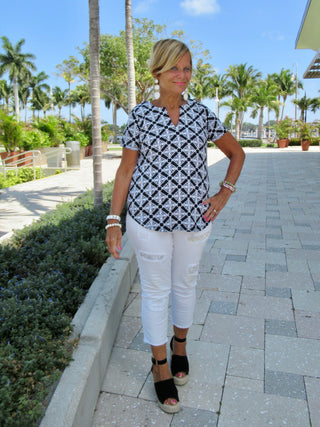 NAPLES SHORT SLEEVE TOP