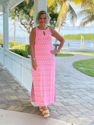 CANDY PINK KEYHOLE MAXI