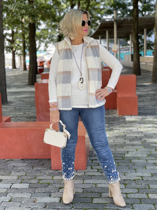 BLUE PLAID VEST