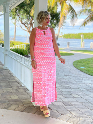 CANDY PINK KEYHOLE MAXI