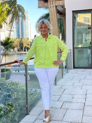 KEY WEST LIME LINEN JACKET