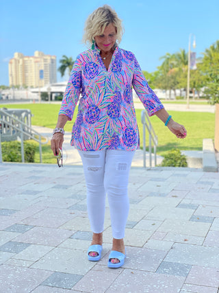 PINK PINEAPPLE TUNIC