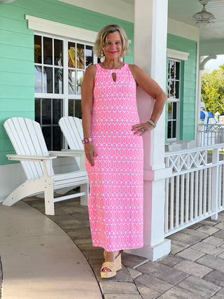 CANDY PINK KEYHOLE MAXI