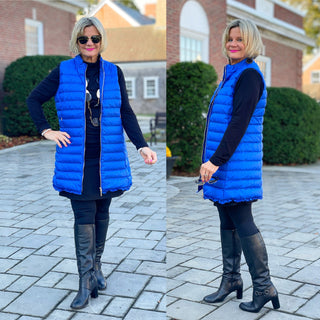 LULU-B COBALT PUFFER VEST