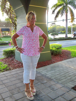 PINK REEF SHORT SLEEVE