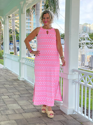 CANDY PINK KEYHOLE MAXI