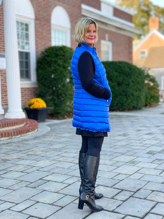 LULU-B COBALT PUFFER VEST