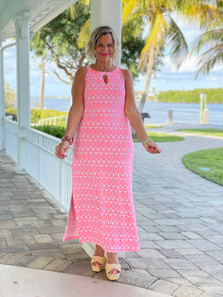 CANDY PINK KEYHOLE MAXI