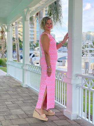 CANDY PINK KEYHOLE MAXI